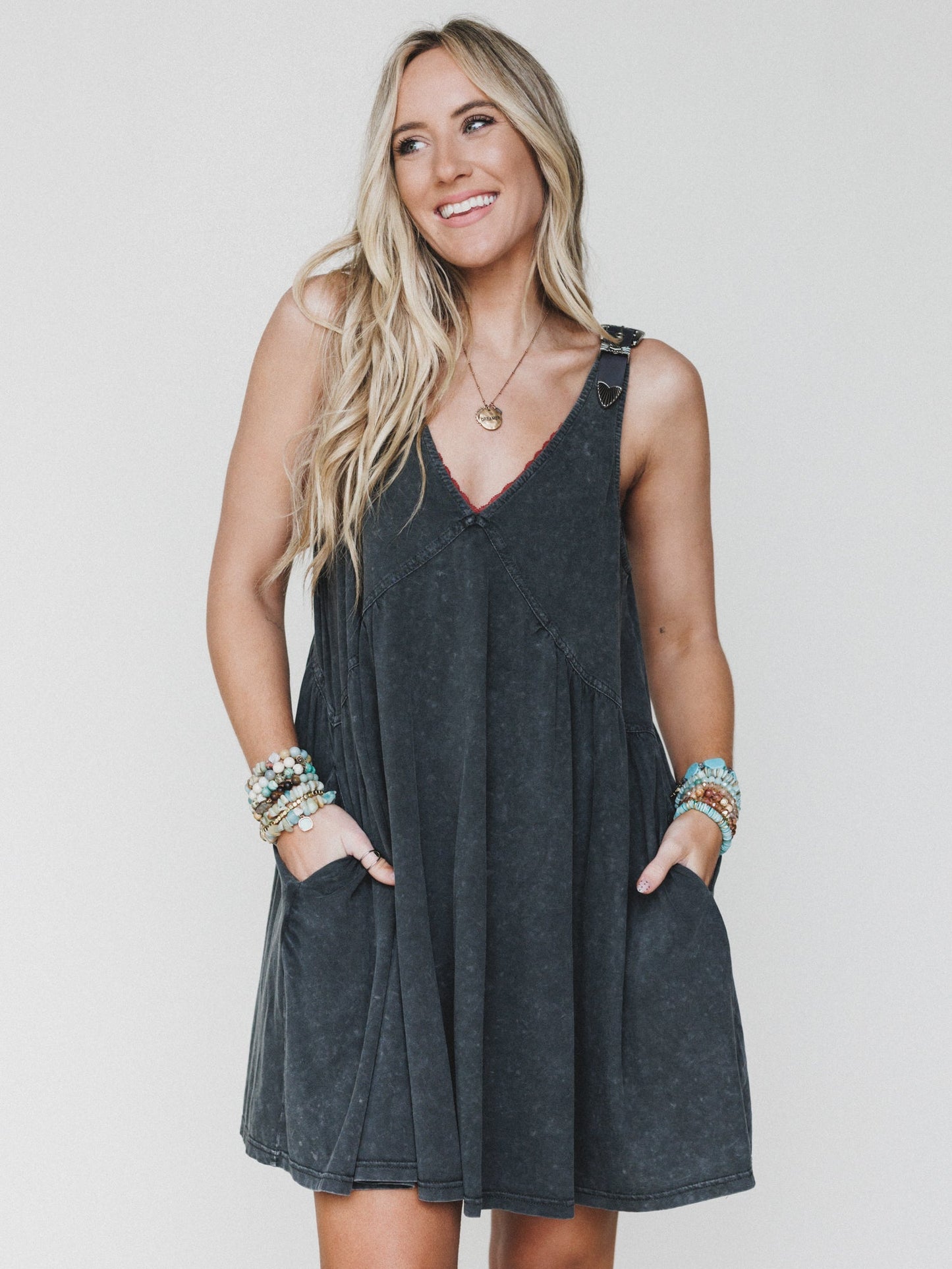 Whisked Away Dress - Charcoal - Pre Order