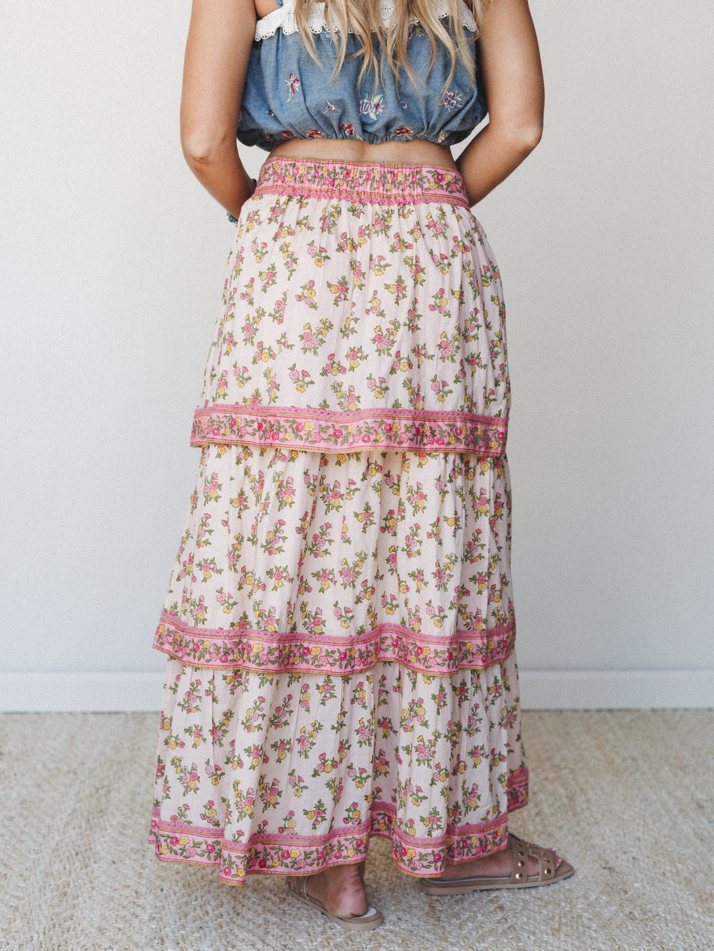 Floral Melody Skirt - Lemon Multi