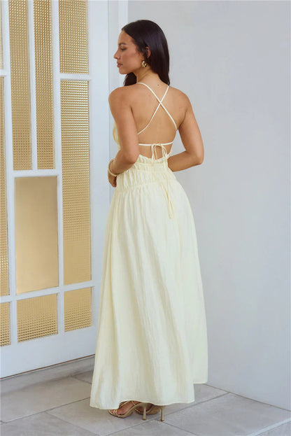 Sunkissed Serenity Maxi Dress Yellow