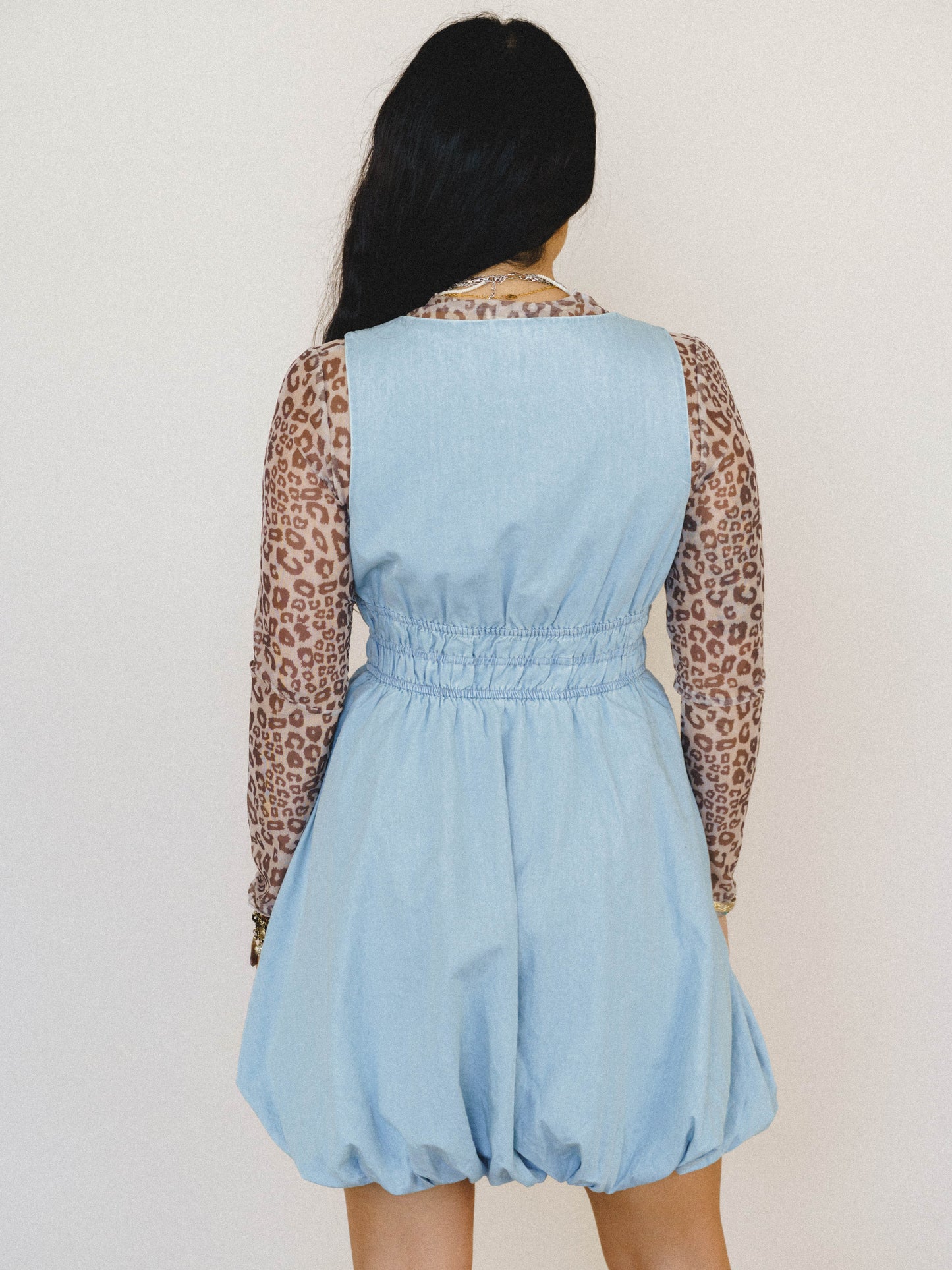 Daylight in Denim Bubble Dress - Light Wash