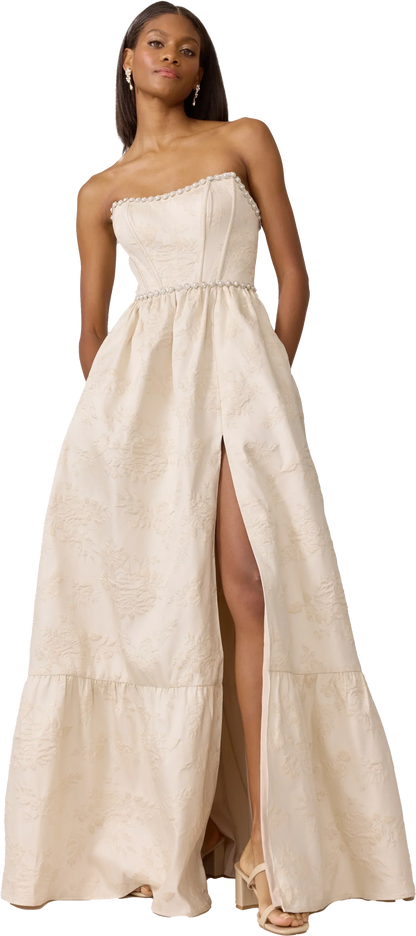 Ellapink Luxe Jacquard Dress | Made To Order