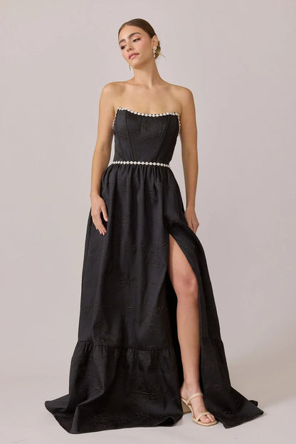 Ellapink Luxe Jacquard Dress | Made To Order