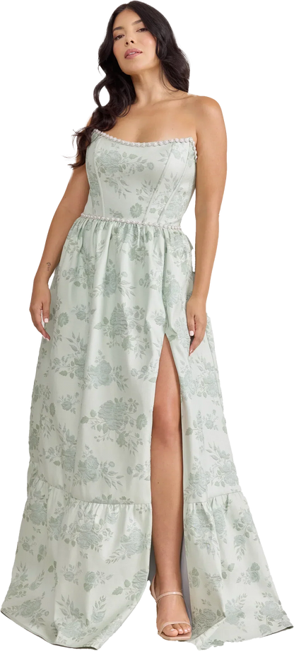 Ellapink Luxe Jacquard Dress | Made To Order