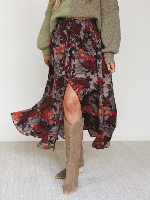 Lunar Bloom Skirt - Natural - Pre Order