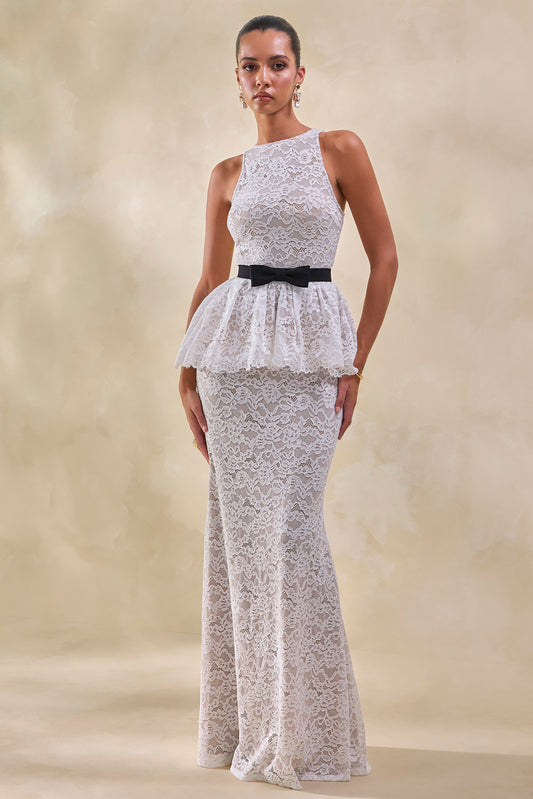 Lunisse | White Lace Maxi Skirt