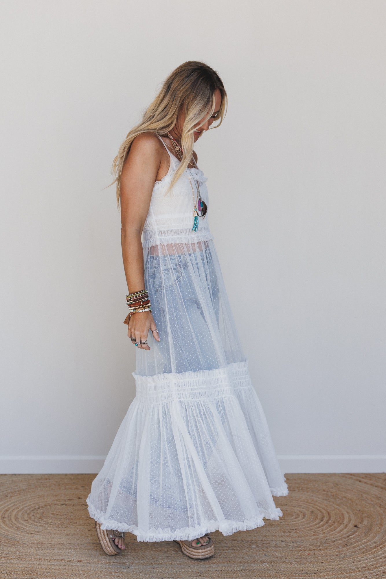 Light Layers Maxi Dress - White - Pre Order