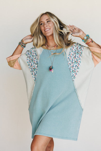 Endlessly Yours Terry Knit Dress - Teal - Pre Order