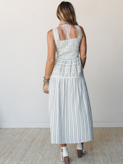 Petals in the Wind Dress - Olive
