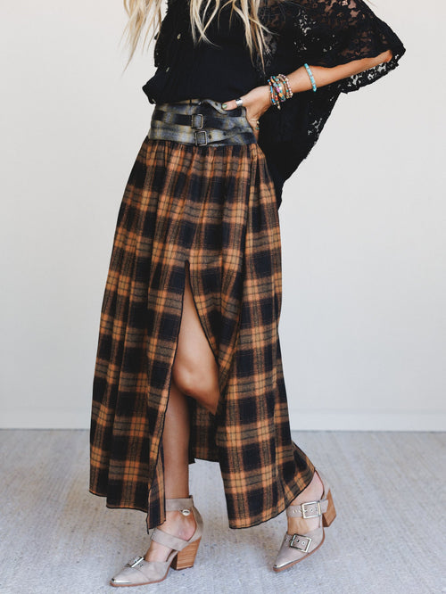Dusk Meadow Maxi Skirt - Orange - Pre Order