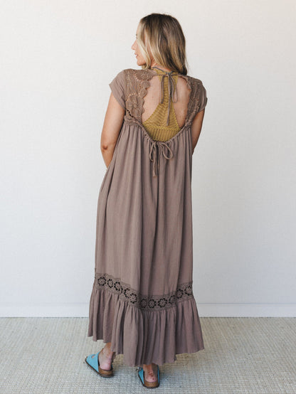 Lavender Loom Dress - Mocha