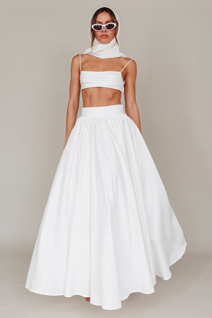 Love Songs Crop Top White