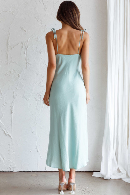 Clovelly Tied Shoulder Midi Dress Sage