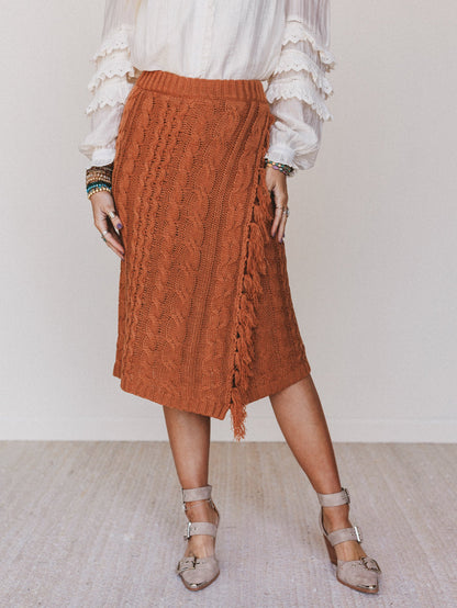 Liz Midi Skirt - Camel - Pre Order