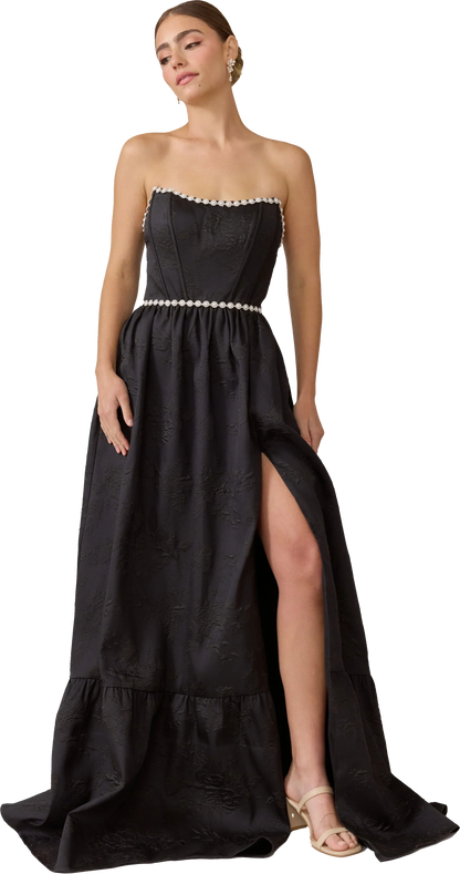 Ellapink Luxe Jacquard Dress | Made To Order