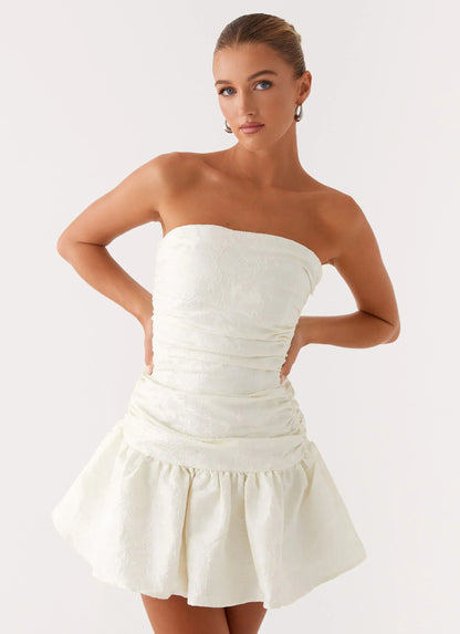 Ray Of Light Mini Dress - White