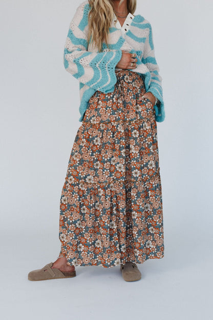 The Nest Daisy Rain Maxi Skirt - Fog Nude - Pre Order